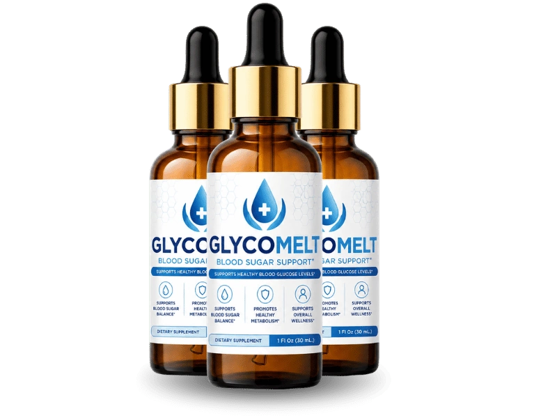 GlycoMelt blood sugar support supplement bottles